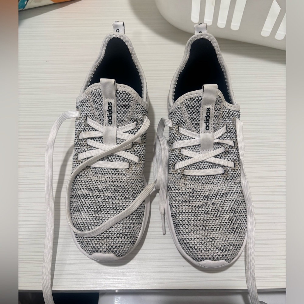 Adidas Mesh Gray and White Trainers